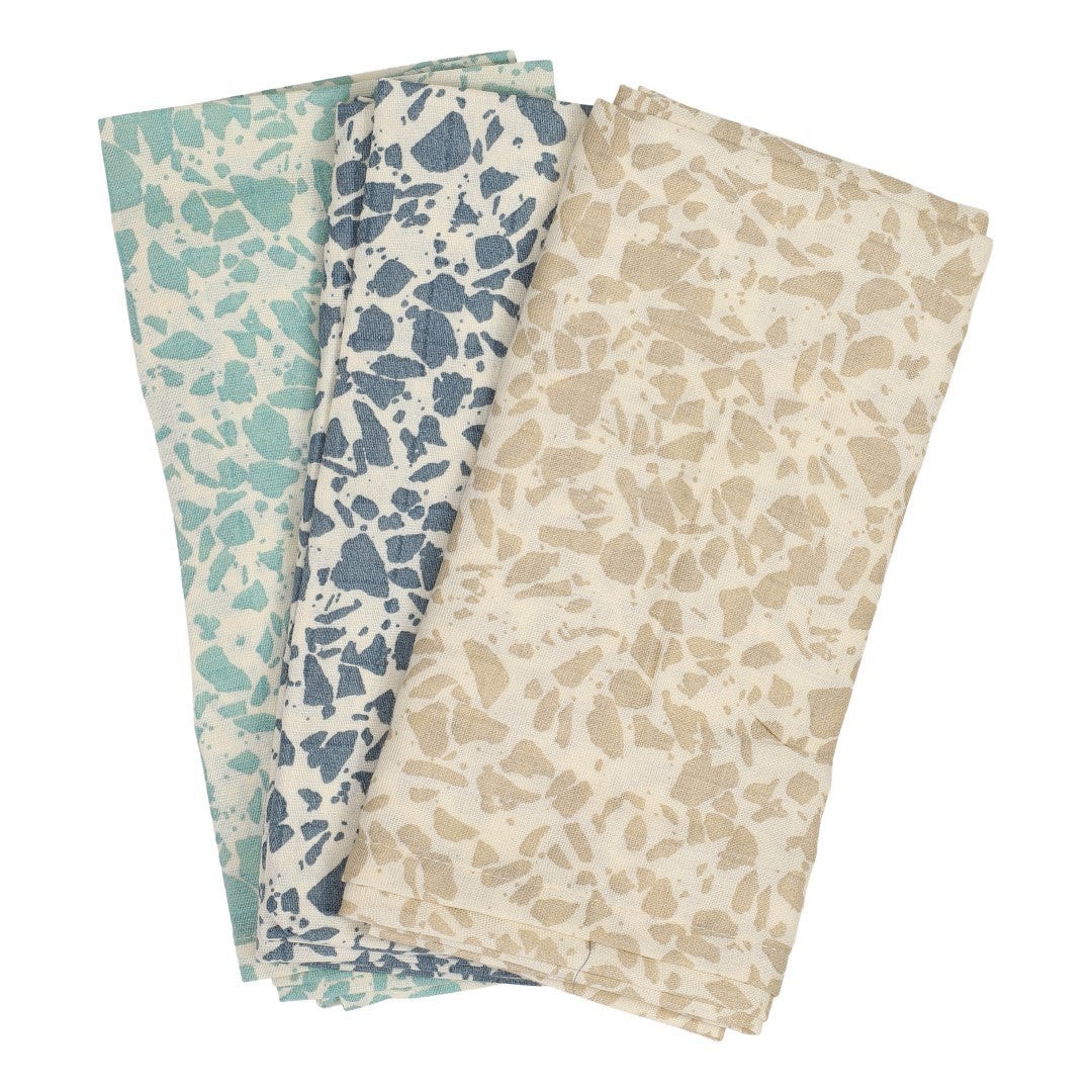 MUSLIN STOFBLE - 3-pak - Cold Terrazzo