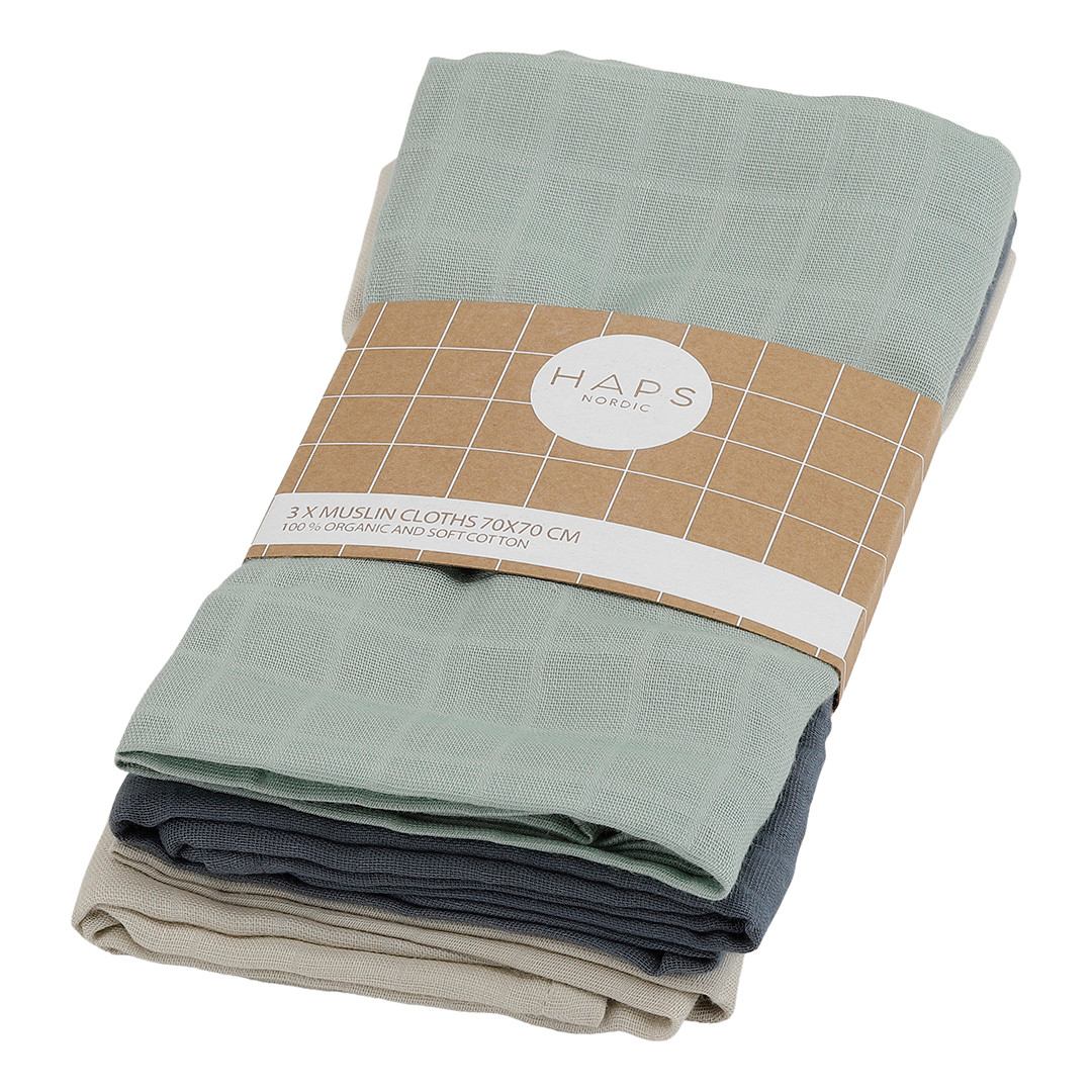 MUSLIN STOFBLE - 3-pak - Cold