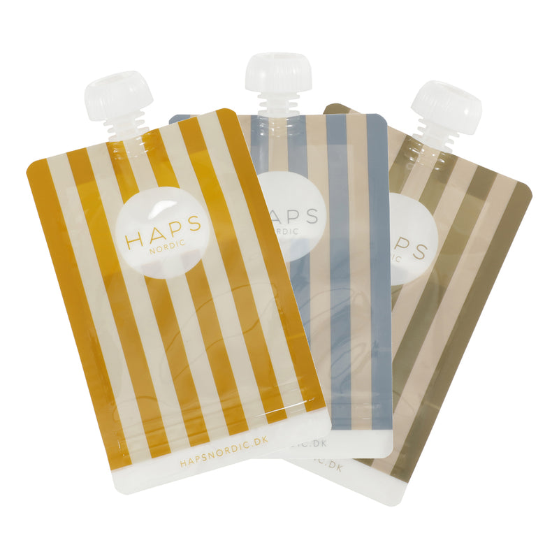 Haps Nordic 3-pak Smoothie Bags Smoothie Bags Marine stripe warm