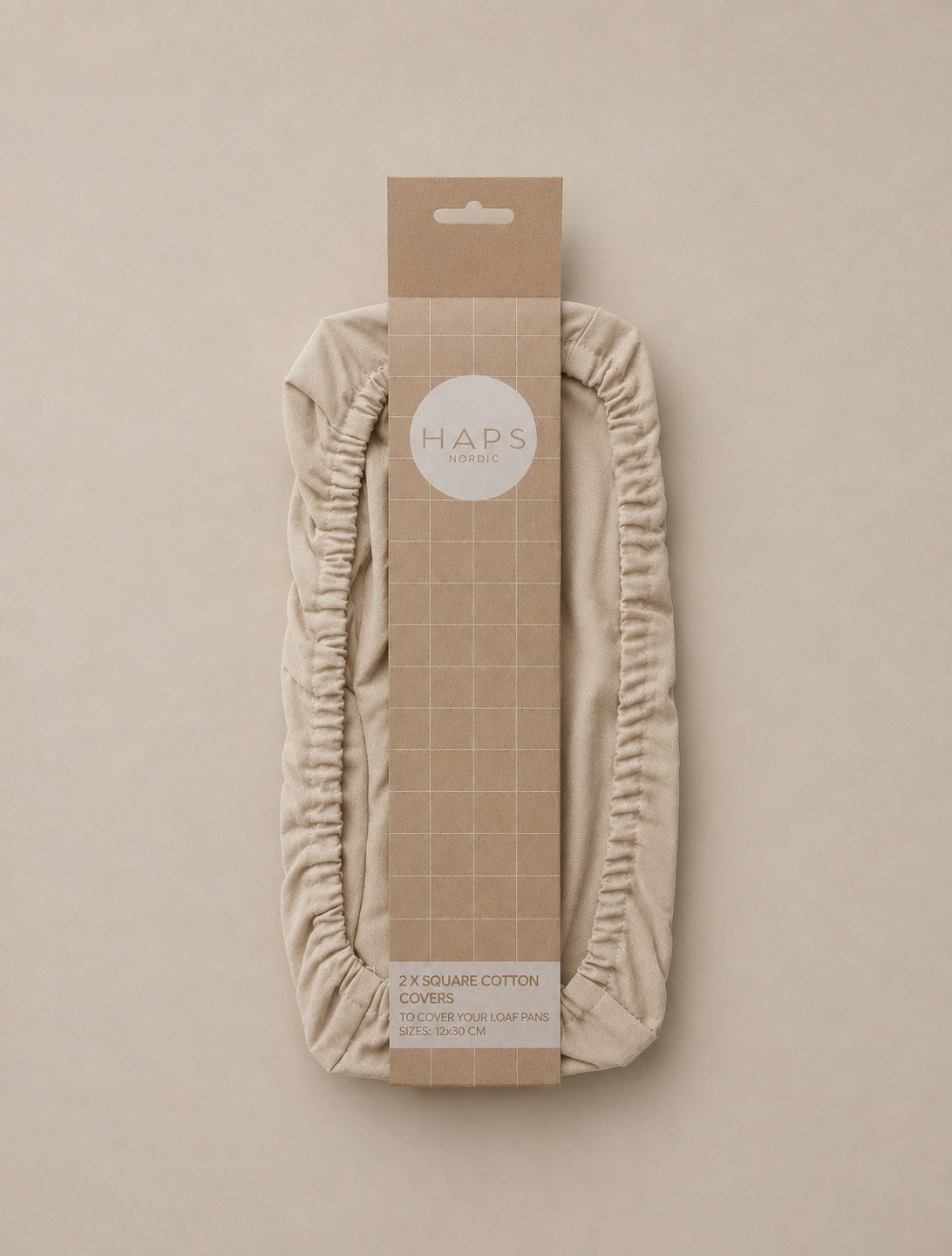 FIRKANTET COTTON COVERS 2-pak - Oyster grey pack