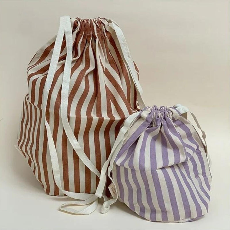 Haps Nordic Multi bag 2-pak Multi bag Marine stripe Terracotta/Lavender