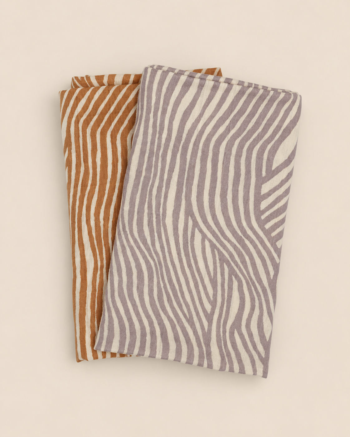 MUSLIN STOFBLE - 2-pack - Spring wave print