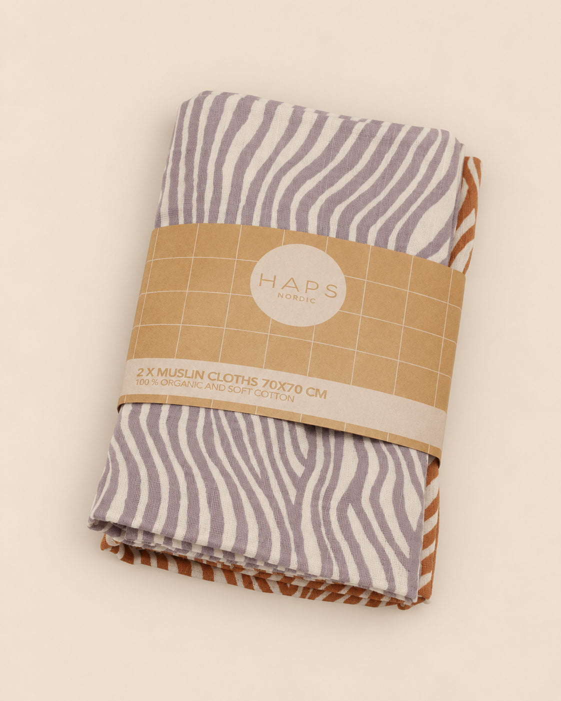 MUSLIN STOFBLE - 2-pack - Spring wave print
