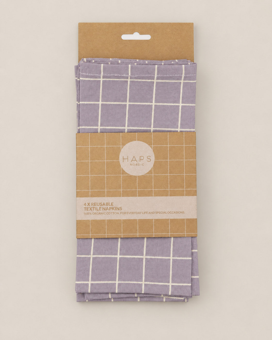 SERVIETTER 4-pak - Lavender check