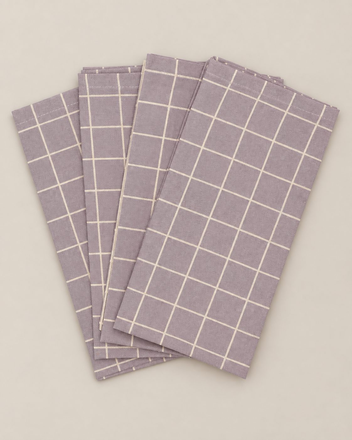 SERVIETTER 4-pak - Lavender check