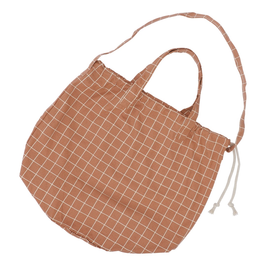SHOPPING TASKE - Terracotta Check