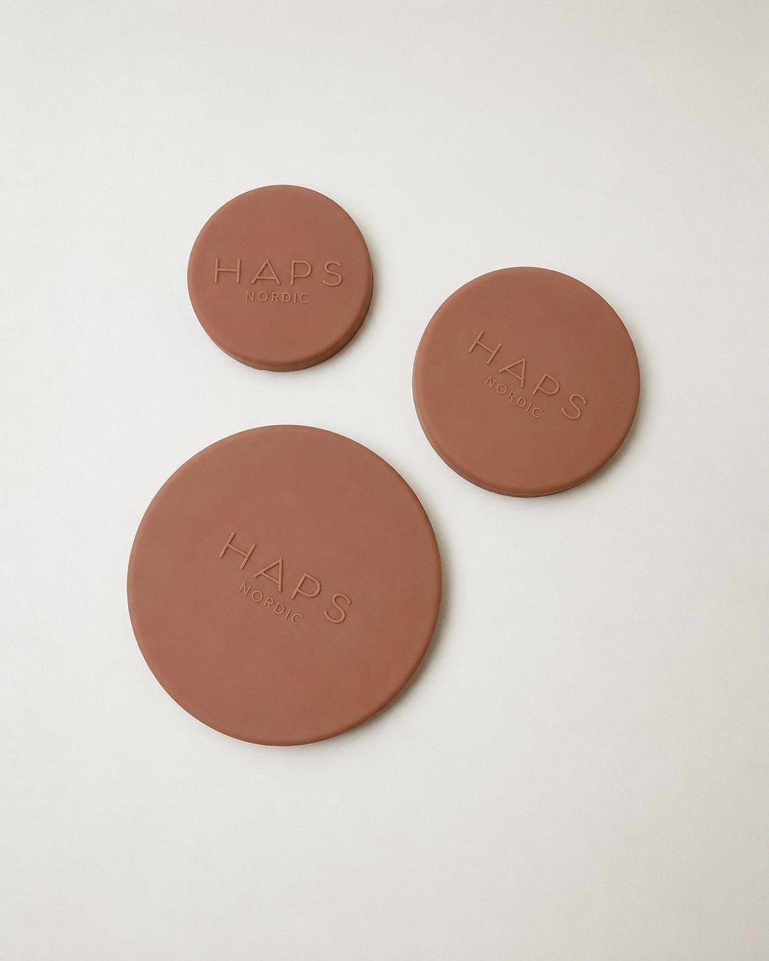 SILICONE LIDS, STEEL TRIO 5/6/8 - Terracotta