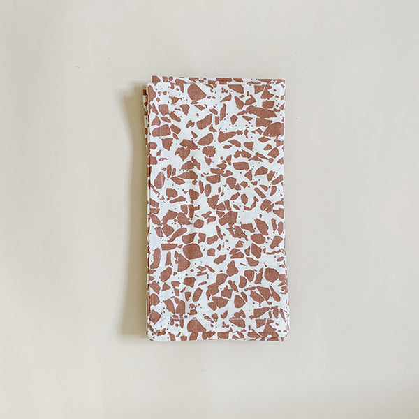Haps Nordic Textile napkins 4-pack Napkins Terracotta Terrazzo