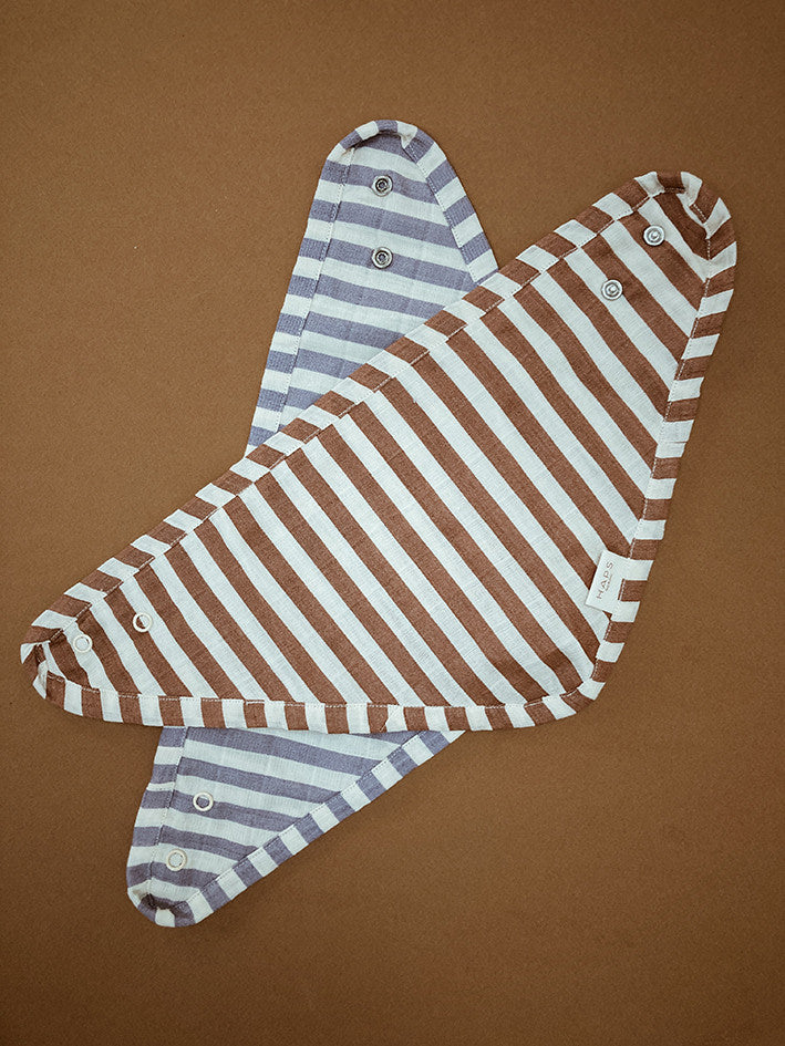 MINI HAGESMÆK 2-pak - Marine stripe Terracotta/Lavender