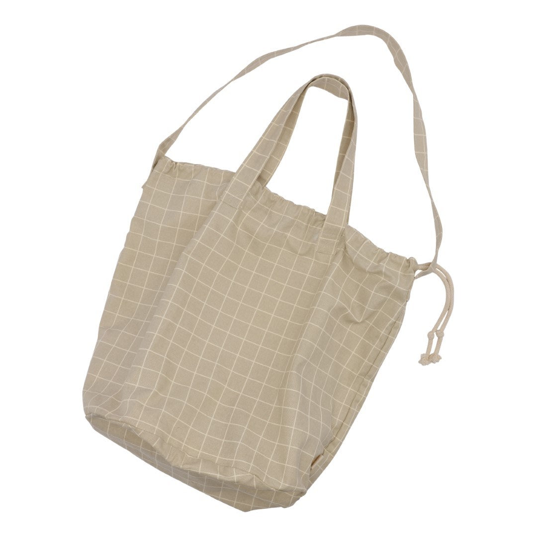 SHOPPING TASKE - Oyster Grey Check