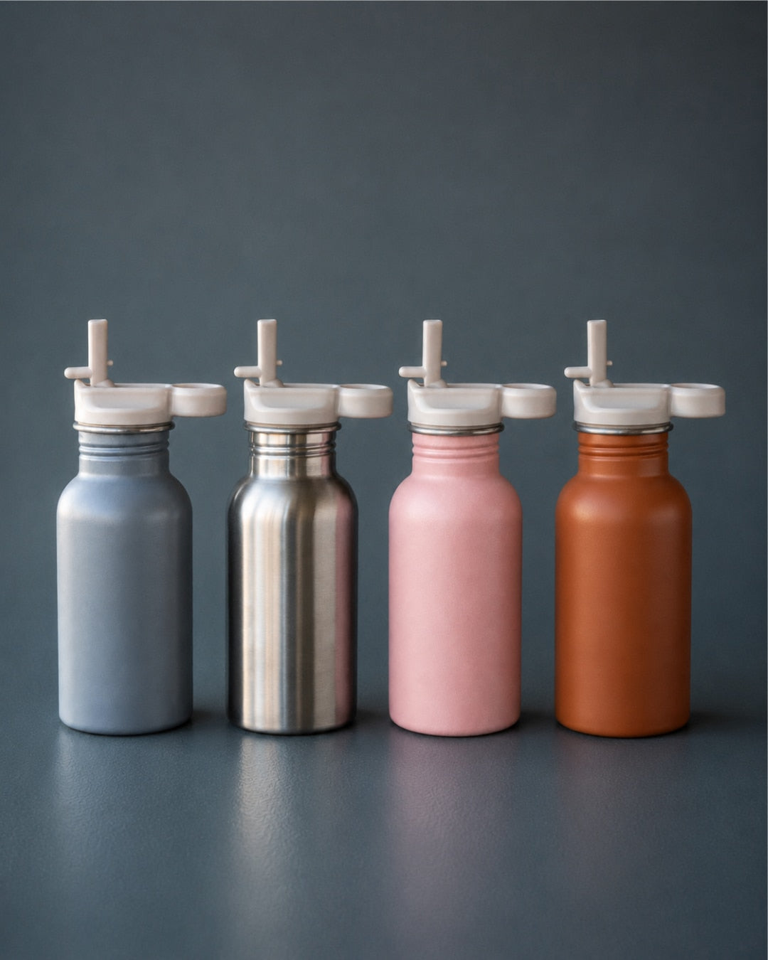 STRAWLID BOTTLE 400 ml - Steel