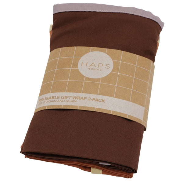Haps Nordic Gift wrap 2-pack Gift wrap Hazel/terracotta