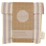 Haps Nordic Sandwich bag 2-pak Sandwich bag Marine stripe Terracotta/Lavender