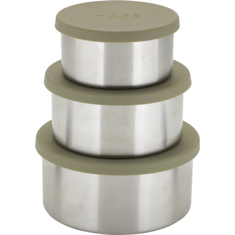 Haps Nordic Steel trio large Food jar Olive