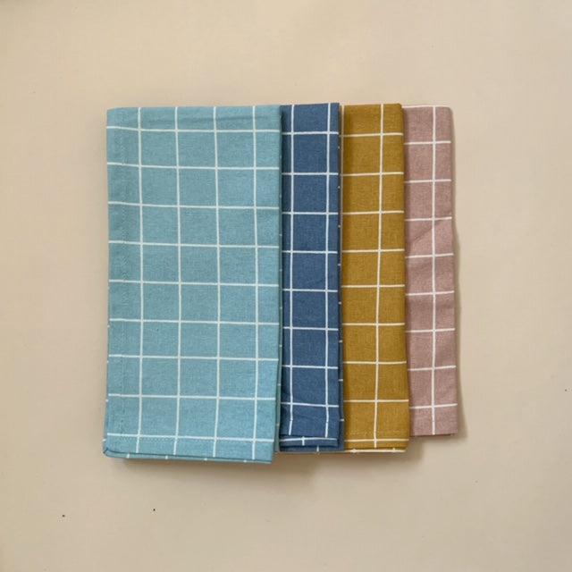 Textile napkins 4-pack - Ocean Check