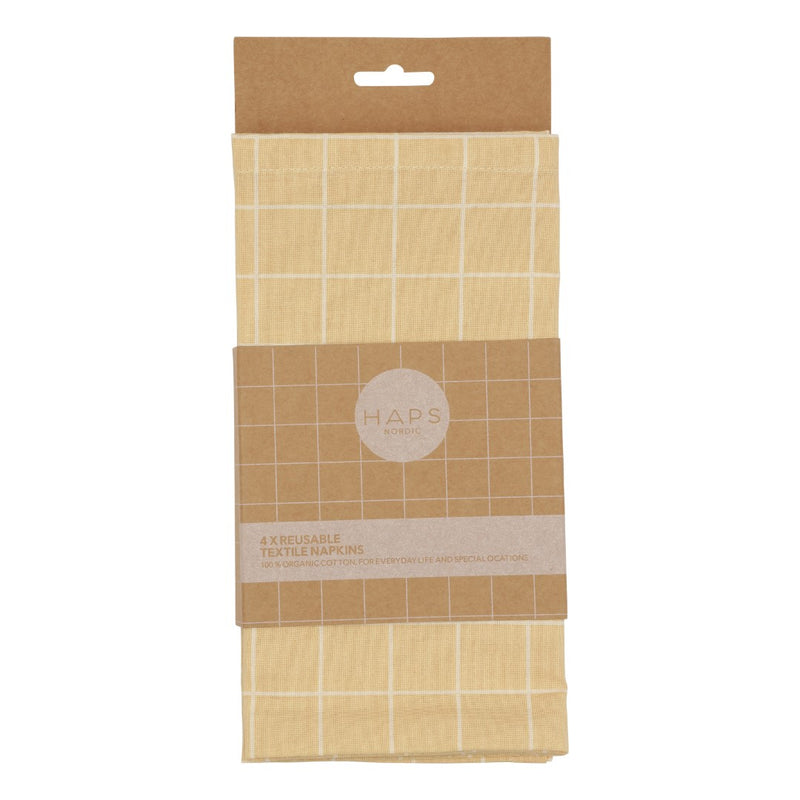 Textile napkins 4-pack - Sun light check