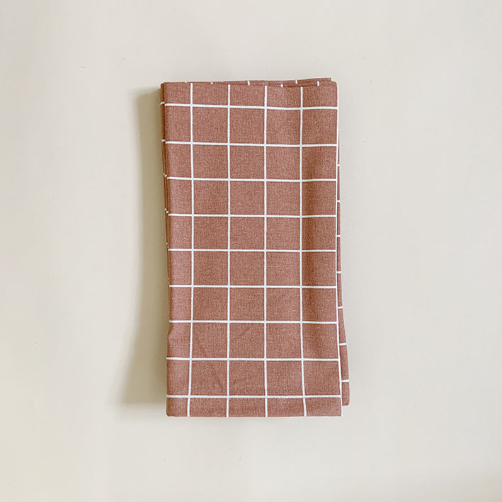 Haps Nordic Textile napkins 4-pack Napkins Terracotta Check